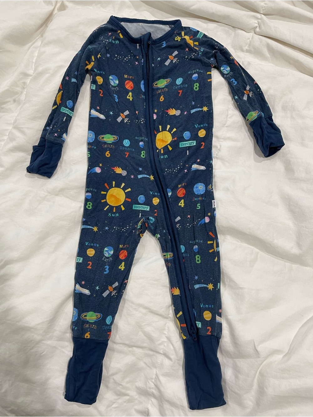 Little Sleepies Solar Explorers Zippy pajamas. Size 6-12mo